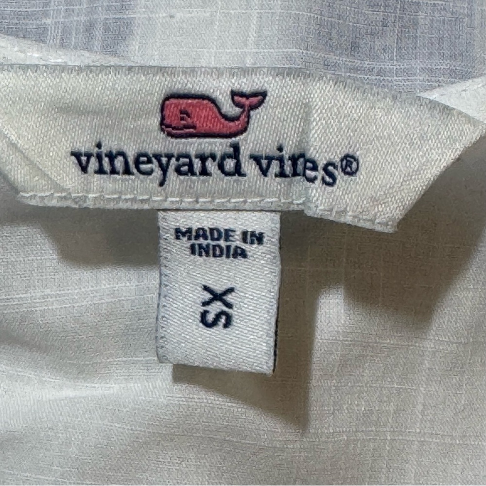 VINEYARD VINES Grand Millennial Embroidered Blue White Lightweight Top size XS - Picture 9 of 10